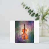 Magische cello met vlinders briefkaart (Staand voorkant)
