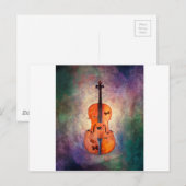 Magische cello met vlinders briefkaart (Voorkant / Achterkant)