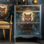 Magische Celtic Fox Moonlit Folk Art Decoupage Tissuepapier