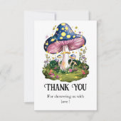 Magische Charming Mushroom Baby shower Bedankkaart (Voorkant)