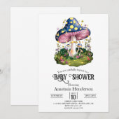 Magische Charming Mushroom Baby shower Kaart (Voorkant / Achterkant)