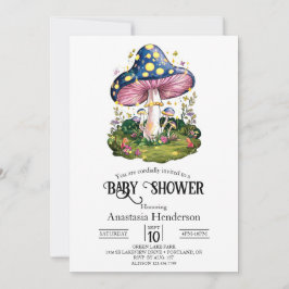 Magische Charming Mushroom Baby shower Kaart