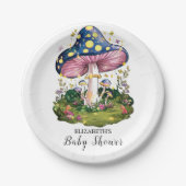 Magische Charming Mushroom Baby shower Papieren Bordje (Voorkant)