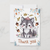 Magische Charming Wolf Bedankkaart (Voorkant)