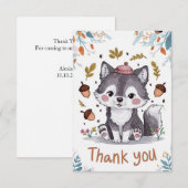 Magische Charming Wolf Bedankkaart (Voorkant / Achterkant)