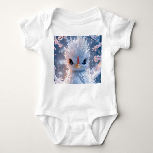 Magische Cherry Blossom Bird - Baby Bodysuit (Voorkant)