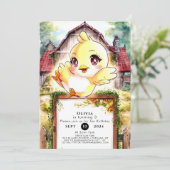 Magische Chick Kip Verjaardag Kaart (Staand voorkant)