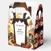 Magische Chocolade Baby shower Bedankdoosjes (Geopend)