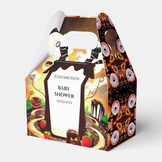 Magische Chocolade Baby shower Bedankdoosjes (Voorkant Zijde)