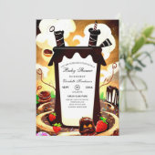 Magische Chocolade Baby shower Kaart (Staand voorkant)
