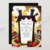 Magische Chocolade Baby shower Kaart (Voorkant / Achterkant)