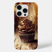 Magische chocolade cupcake met gouden sterren Case-Mate iPhone case (Achterkant)