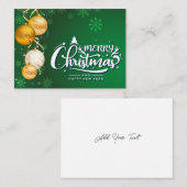 Magische Christmas Spirit Loyalty Kaart (Voorkant / Achterkant)