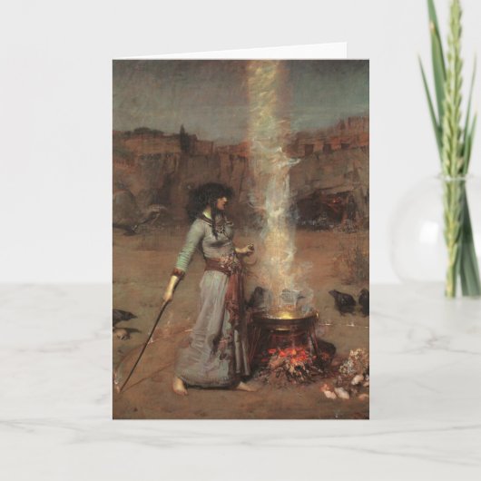 Magische Cirkel, J.W. Waterhouse, 1886 Kaart (Voorkant)