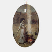 Magische cirkel keramisch ornament (Links)