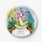 Magische Cobra Slang Verjaardag Papieren Bordje (Voorkant)