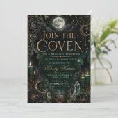Magische Coven Verjaardagsfeest Kaart (Staand voorkant)