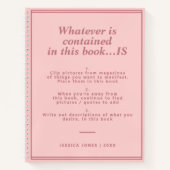 Magische Creatie Box Roze Girly Manifestatie Notitieboek (Voorkant)