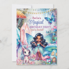 Magische Crystal Fairyland Verjaardagsfeestje Kaart