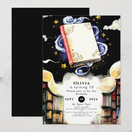 Magische Custom Fun Verhalenboek Verjaardag Kaart (Voorkant / Achterkant)