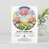 Magische Custom Lollipop Verjaardag Kaart (Staand voorkant)