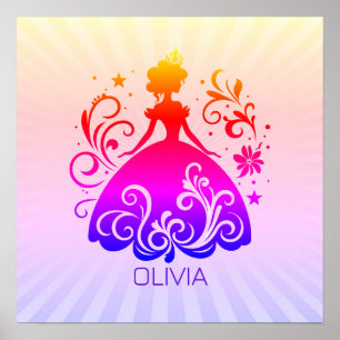 Magische Custom Print, Prinses Kamer Perfect Poster