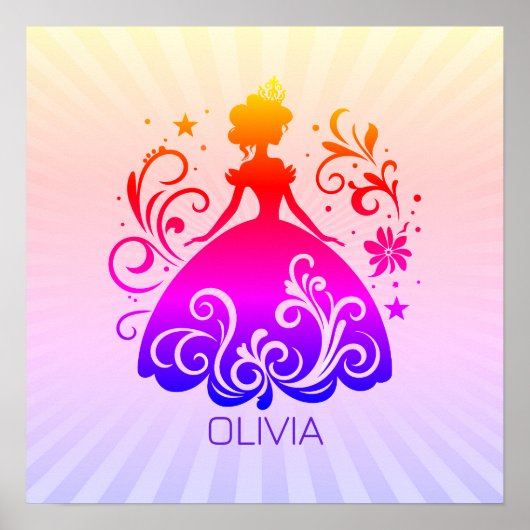 Magische Custom Print, Prinses Kamer Perfect Poster (Voorkant)