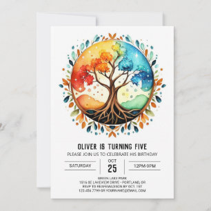 Magische Custom Tree of Life Verjaardag Kaart