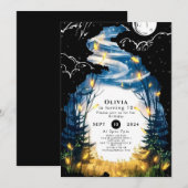 Magische Custom Woodland Verjaardag Kaart (Voorkant / Achterkant)