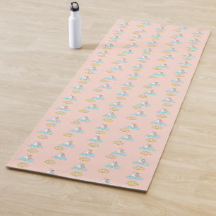 Magische Cute Eenhoorn Doet Yoga Patroon Roze Yogamat