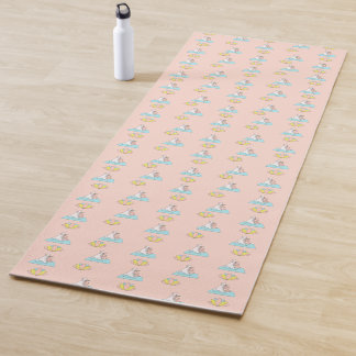 Magische Cute Eenhoorn Doet Yoga Patroon Roze Yogamat