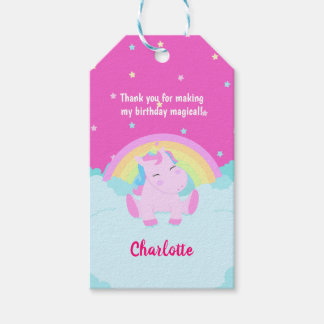 Magische Cute Eenhoorn Verjaardag Cadeaulabel