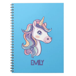 Magische Cute Fonkelende Pastel Eenhoorn met Kinde Notitieboek