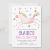 Magische Dag Eenhoorn Verjaardag Uitnodigen Kaart (Voorkant)