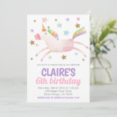 Magische Dag Eenhoorn Verjaardag Uitnodigen Kaart (Staand voorkant)