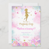 Magische dag, feeëriek verjaardagsfeest kaart (Voorkant)