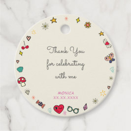 Magische dag katten konijnen eenhoorns kinder dank bedankjes labels