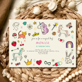 Magische dag katten konijnen eenhoorns kinderen ve kaart