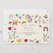 Magische dag katten konijnen eenhoorns kinderen ve kaart (Voorkant)