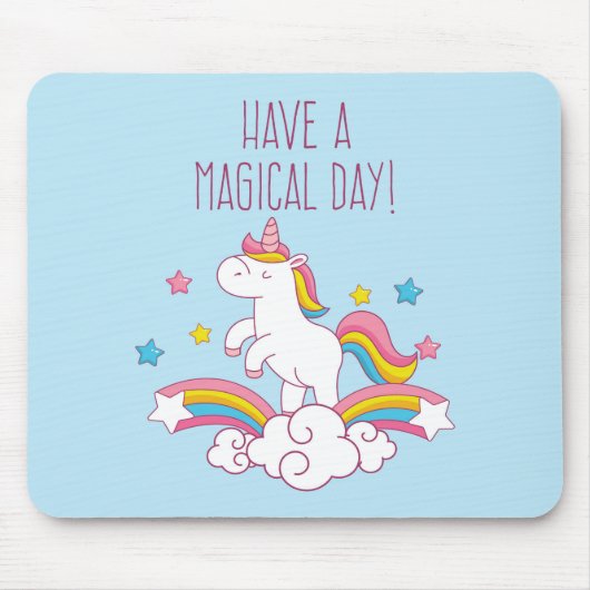Magische dag regenboogUnicorn Mousepad Muismat (Voorkant)