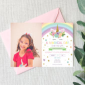 Magische Dag Unicorn en Rainbows Birthday Party Kaart