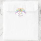 Magische Dag Unicorn Rainbows Baby shower Ronde Sticker (Tas)
