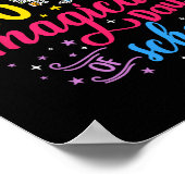 Magische Dagen Eenhoorn Kinder kostuum 100ste dag  Poster (Hoek)