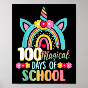 Magische dagen van school eenhoorn regenboog leraa poster