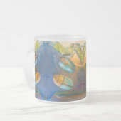 Magische Dame Beetles in een irredescerende wereld Matglas Koffiemok (Voorkant links)