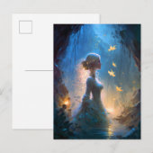 Magische Dame in het water Fantastische kunst Briefkaart (Voorkant / Achterkant)