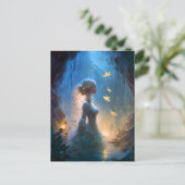 Magische Dame in het water Fantastische kunst Briefkaart (Staand voorkant)
