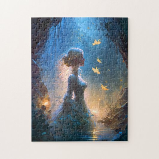 Magische Dame in het water Fantastische kunst Legpuzzel (Verticaal)