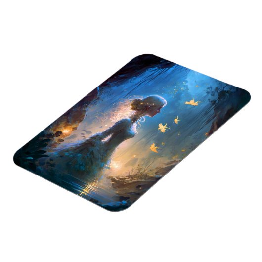 Magische Dame in het water Fantastische kunst Magneet (Linkerzijde)