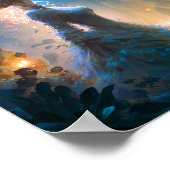 Magische Dame in het water Fantastische kunst Poster (Hoek)
